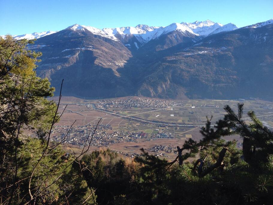la vue depuis le chalet sud -est