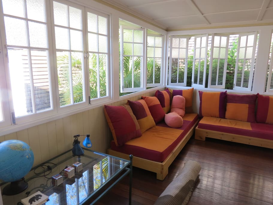 Relax in the evening in the closed veranda