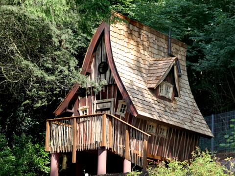 Witch's cottage on the edge of the forest