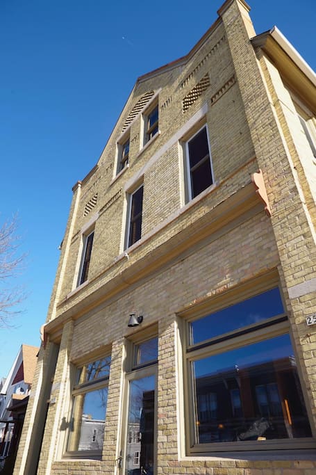 Traditional Cream City brick building is classic Milwaukee