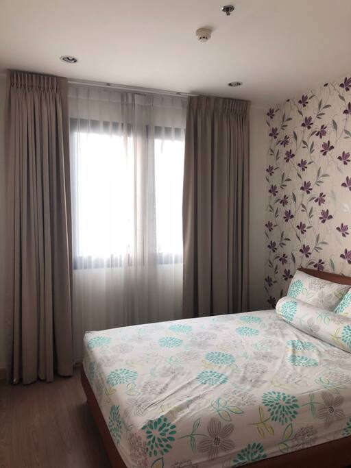 Spacious bedroom with a double bed comfortably fits 2 people