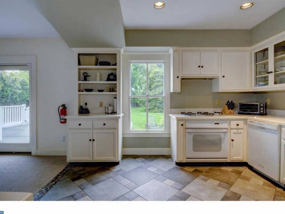 Kitchen, overlooking back yard