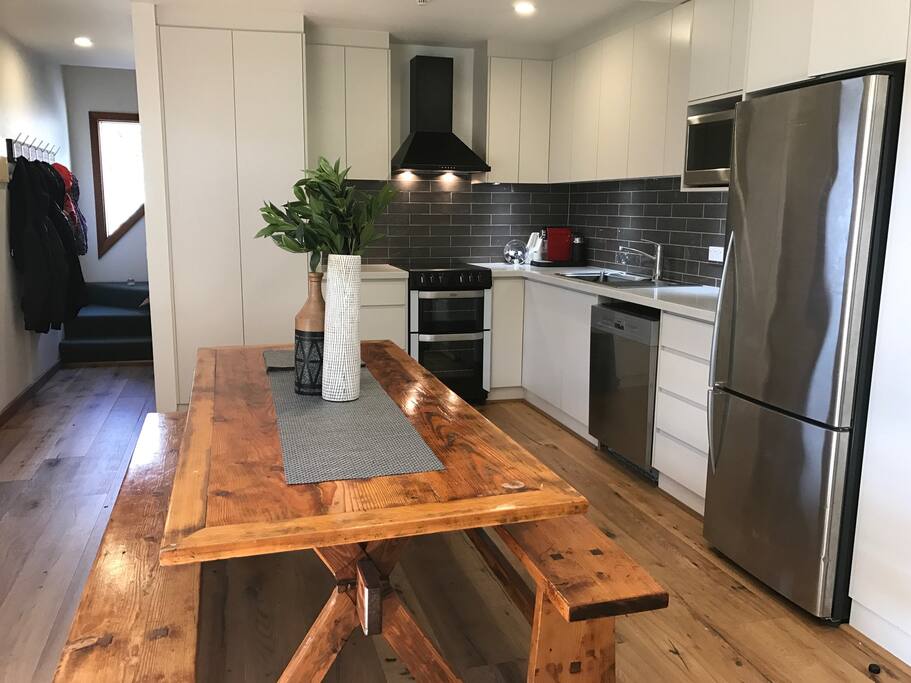 There's plenty of room around the dining table for all the family.
