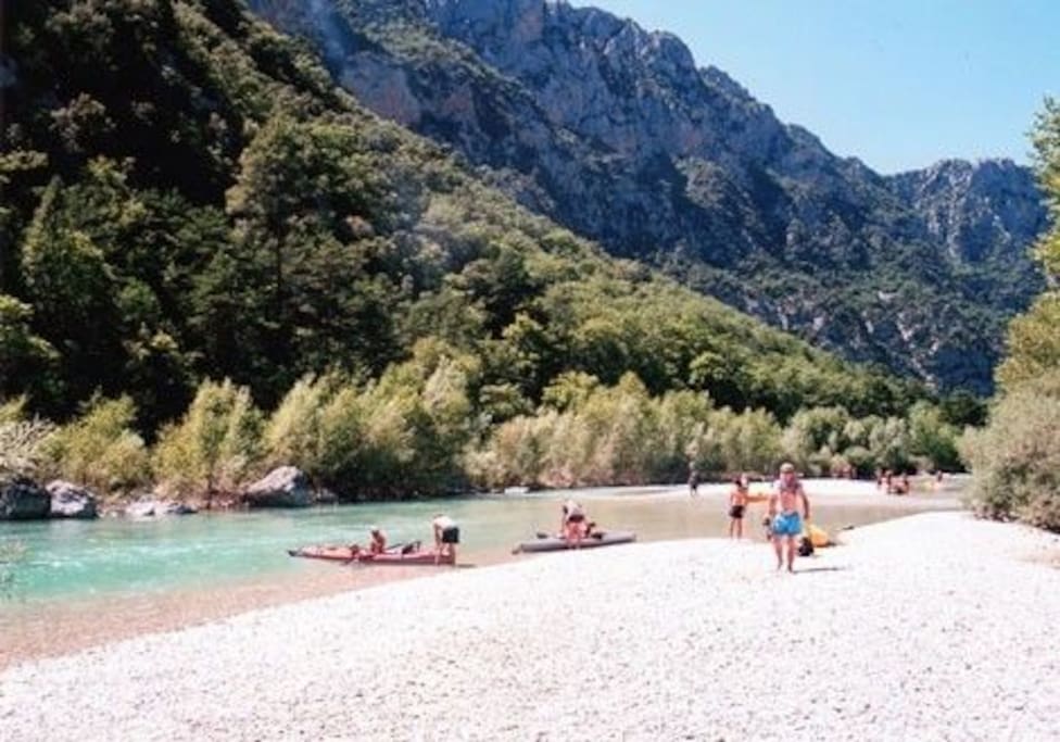 Beach upstream in the Gorges du Verdon - France's Grand Canyon!