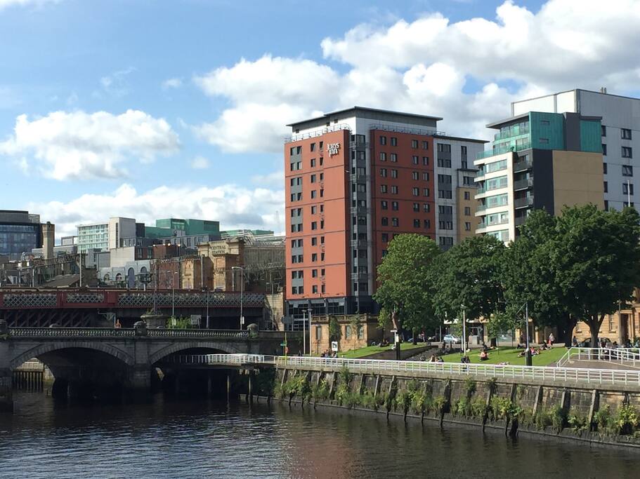 View on the River Clyde. Top floor penthouse.