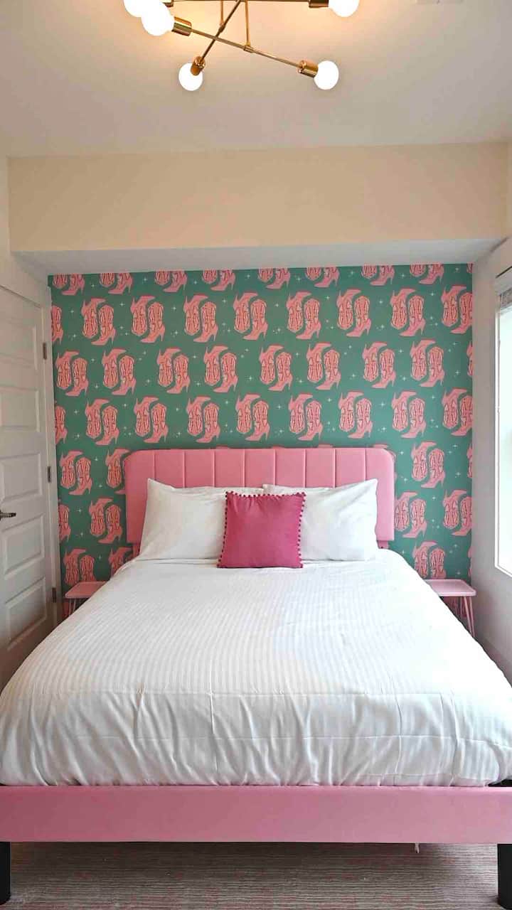Bedroom 2 - Queen Bed sleeps 2! This room also has an adjoining bathroom with a shower!