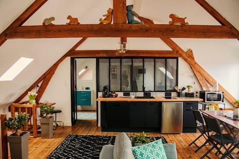 Popular Airbnb listing: Le Perchoir, 60 m² apartment, in the city center in Étaples