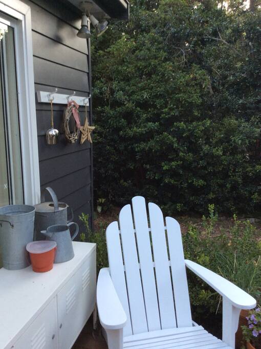 Relax on the north facing rear deck