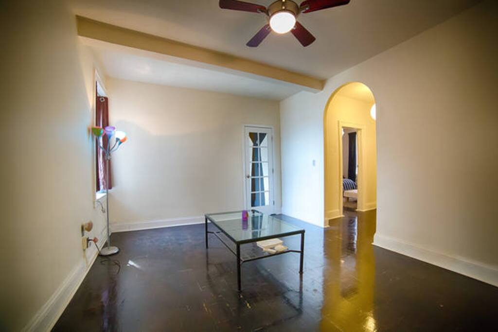 Living room lightly furnished