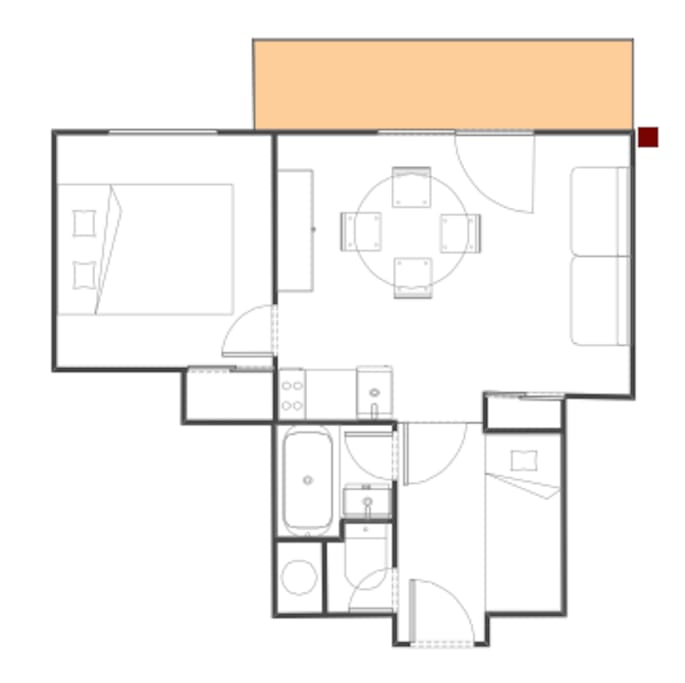 Plan de l'appartement.