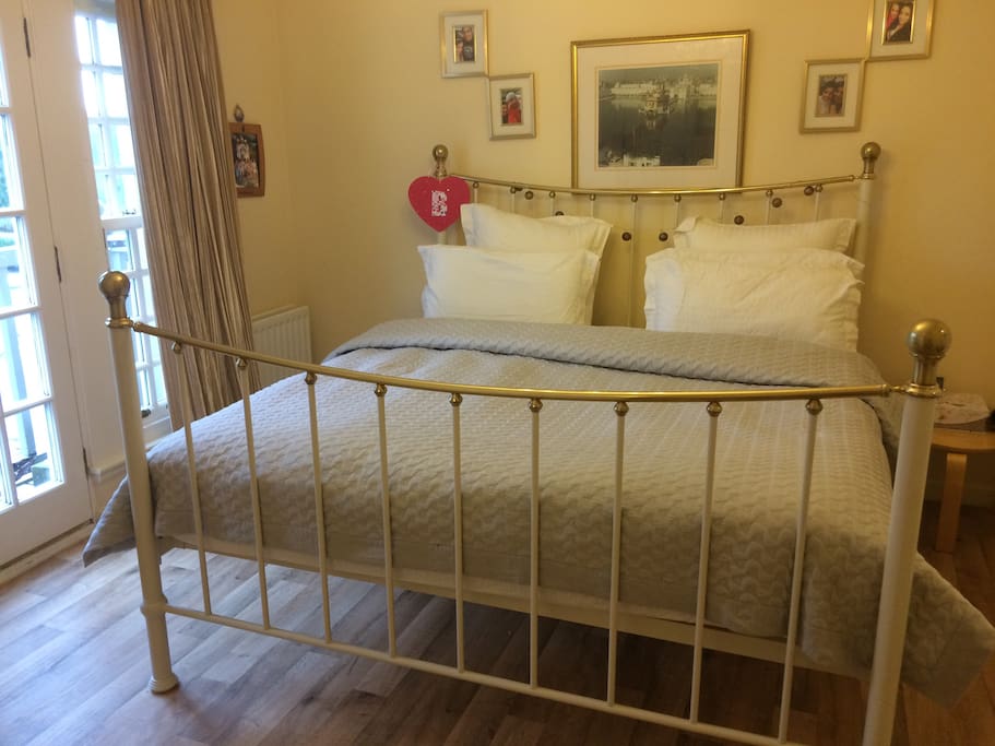 Super king size bed where guest will sleep . Room has its own ensuite with toilet sink & power shower