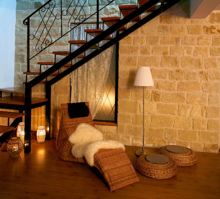 Staircase to upper store