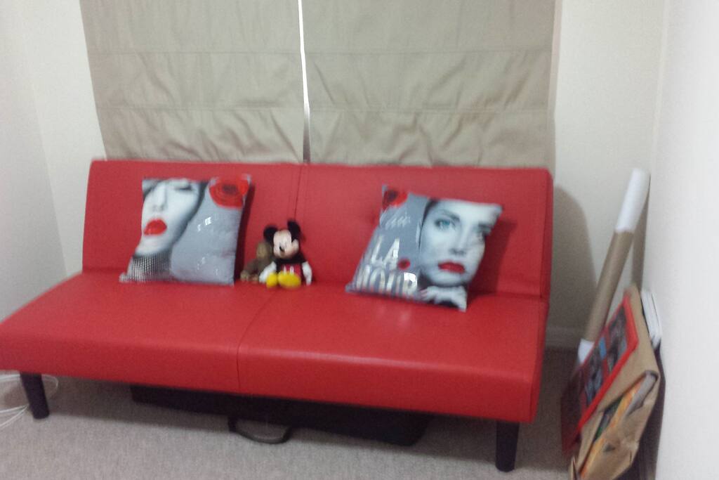Pieza con sofa cama