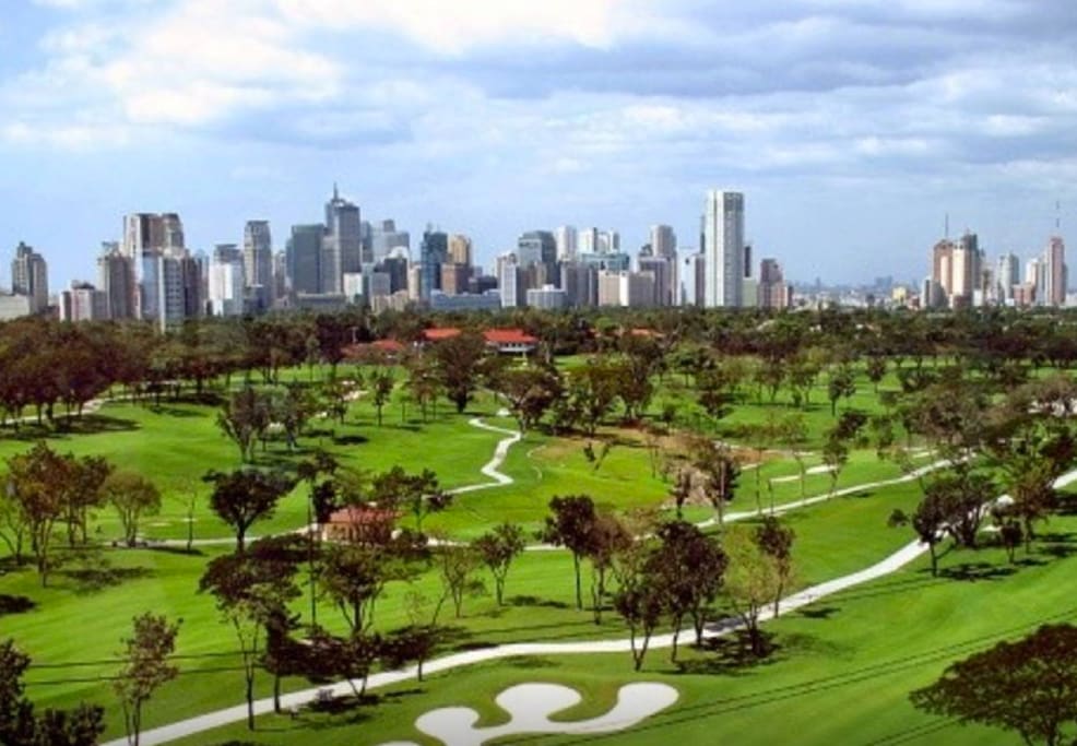 view from the loft onto Golf course and skyline