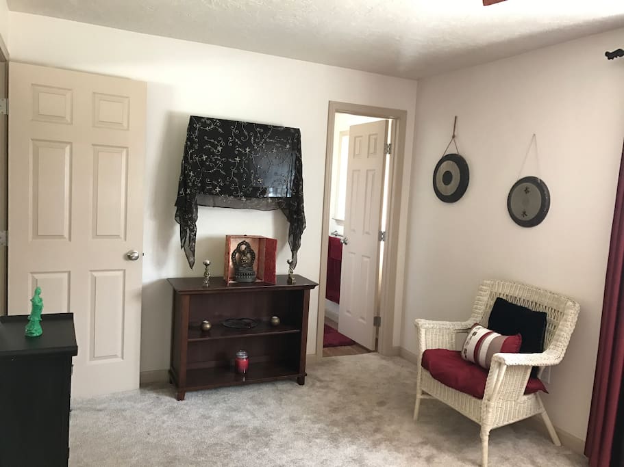 Master suite with TV