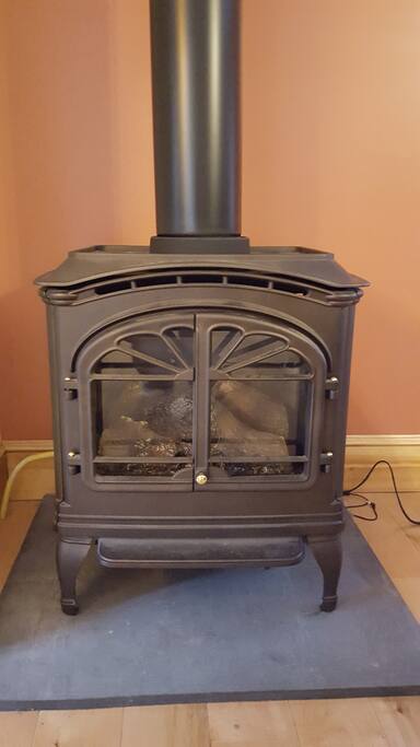 Cozy up to the gas fireplace on chilly nights