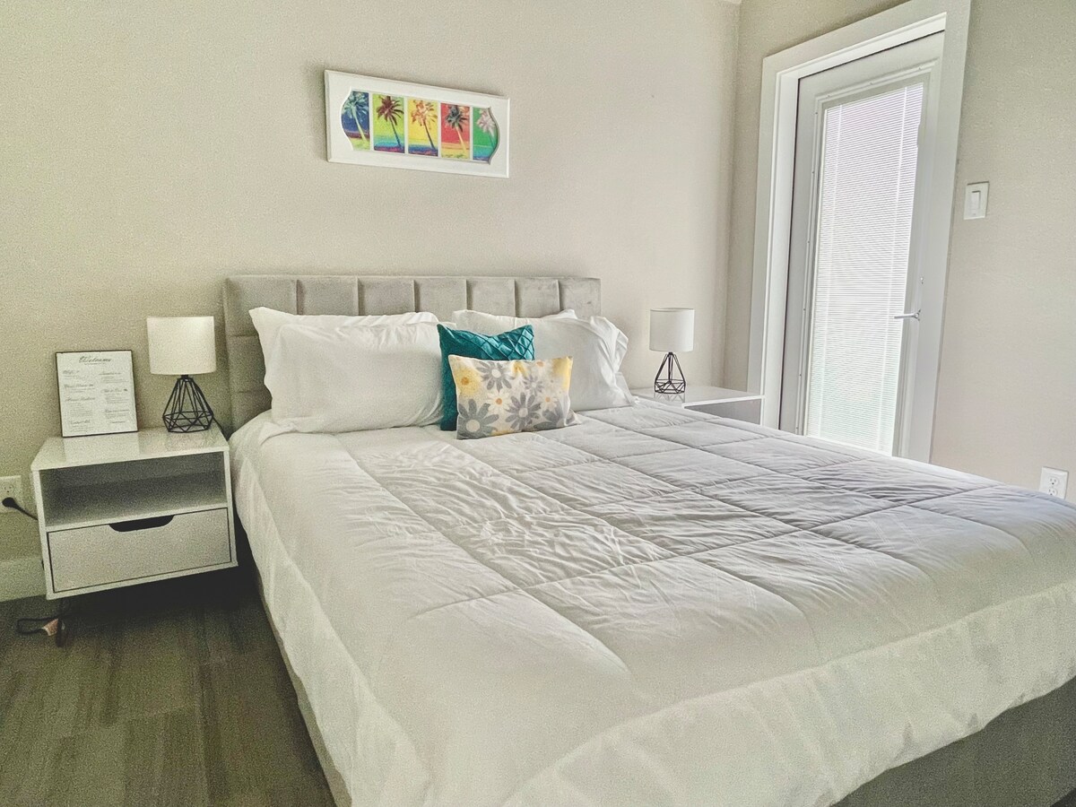 Queen-sized mattress in the guest room on the 1st floor