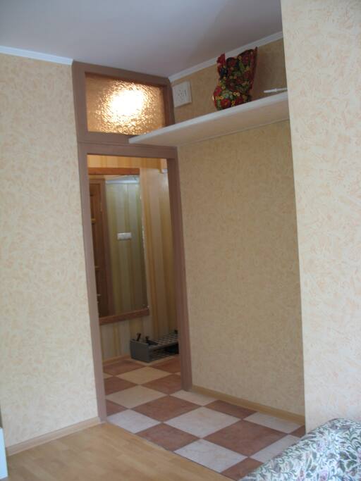 View from the room to the corridor./ Вид из комнаты на прихожую