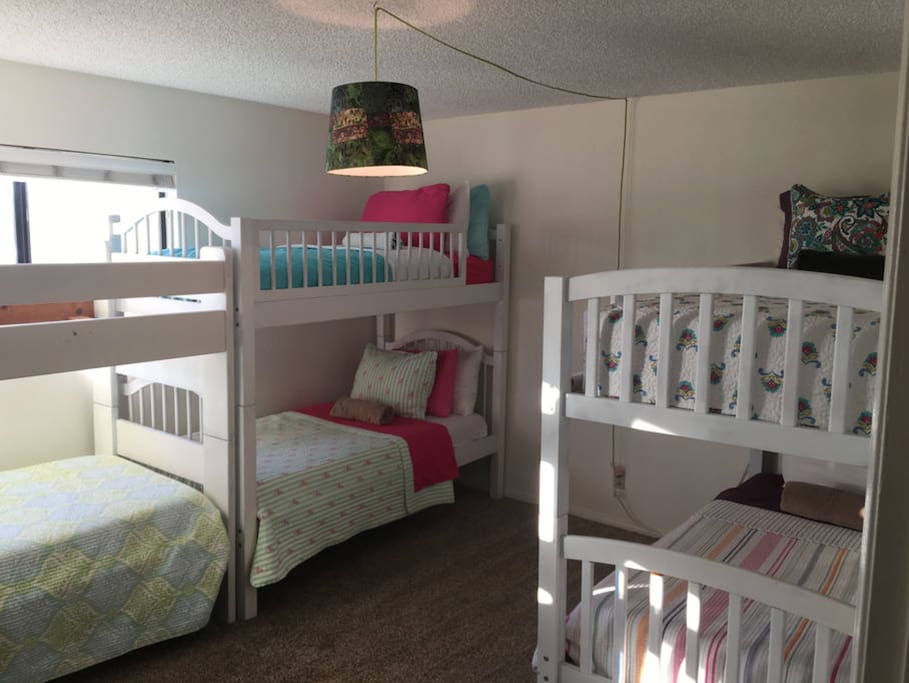 The shared bunk bed room