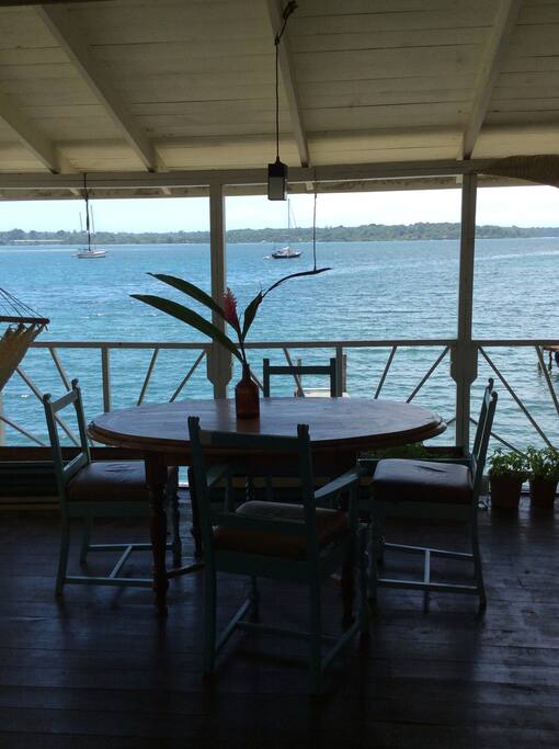 Photo of porch and ocean view