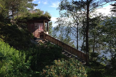 Log cabin + sauna and yoga room in a pyramid