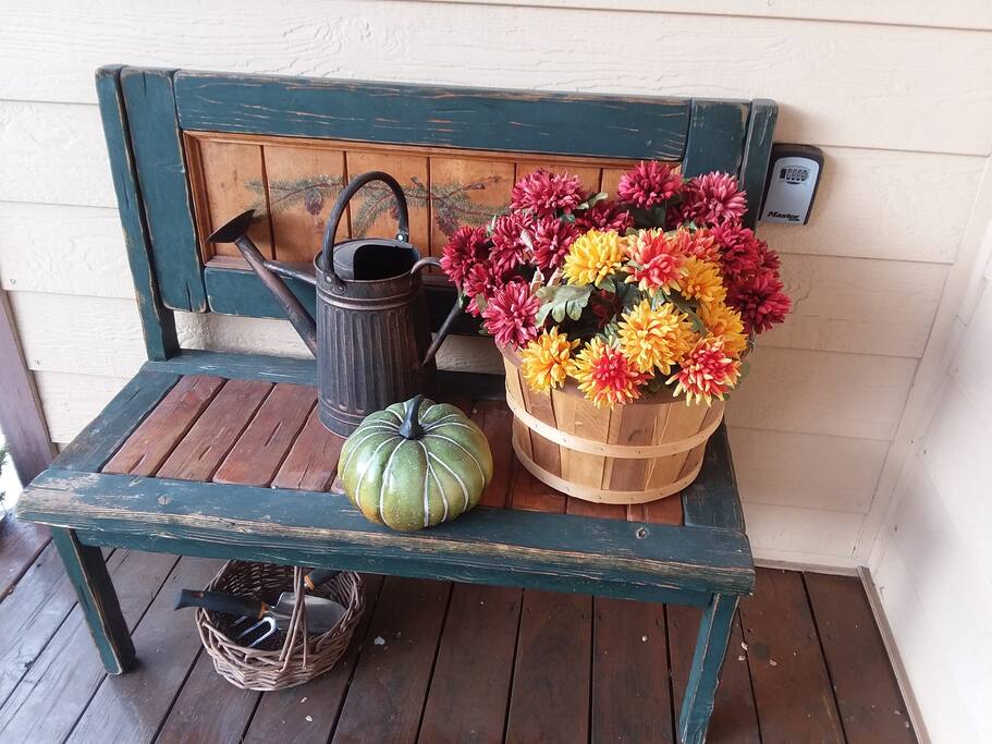 Front porch in fall