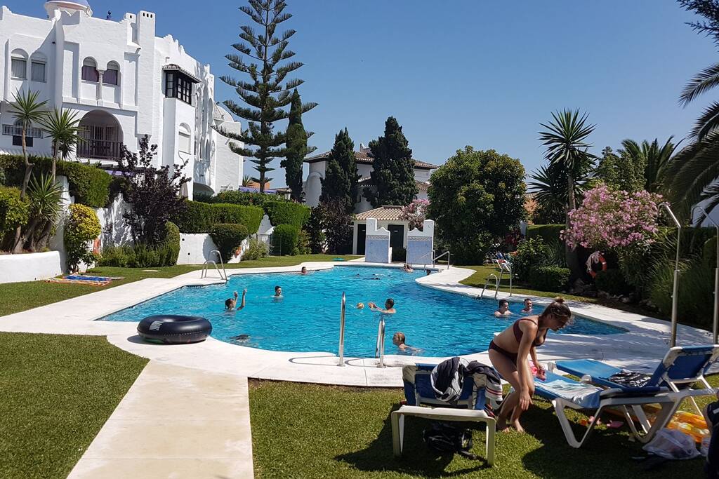 communal pool area