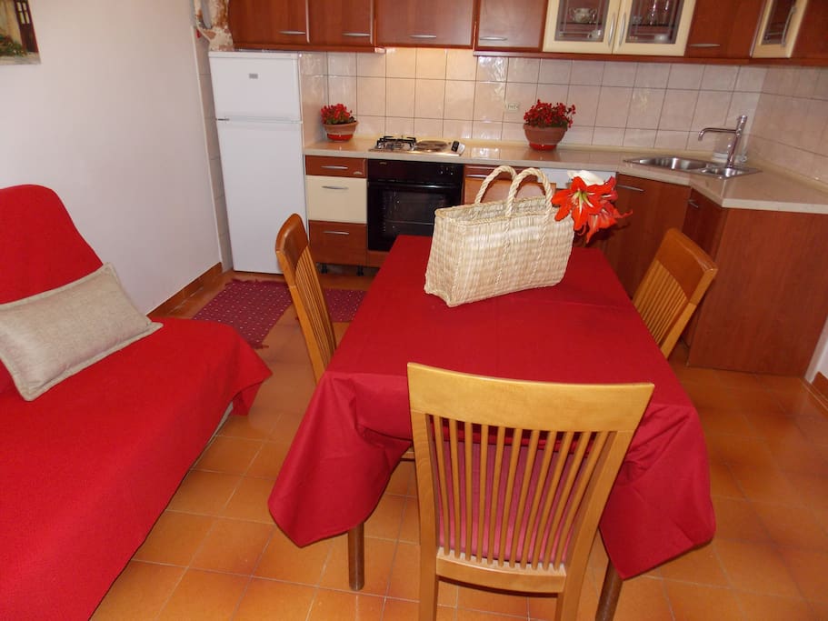 kitchen + living room