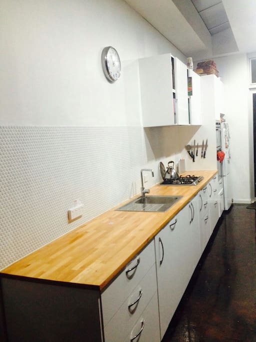 Galley style scandinavian kitchen