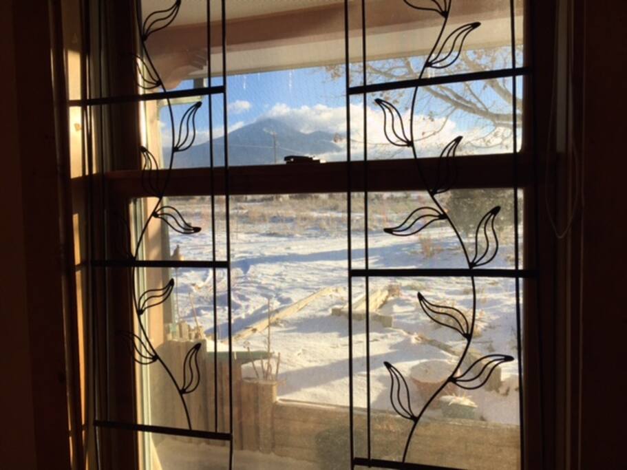 Sacred Mountains window view.