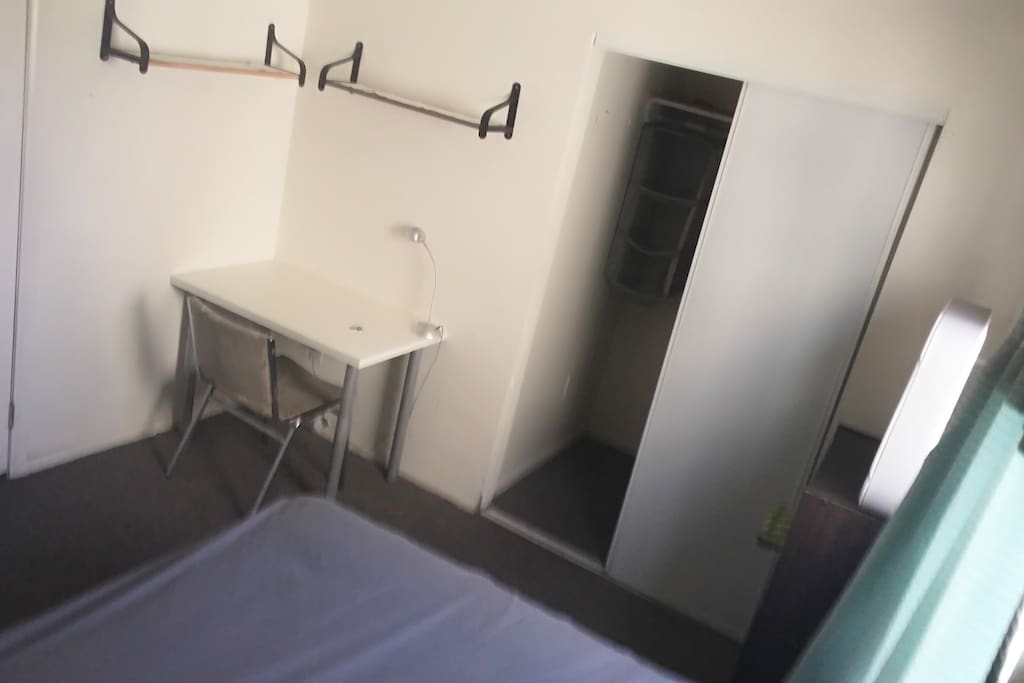 Very simple room yet, it has a large walk-in closet