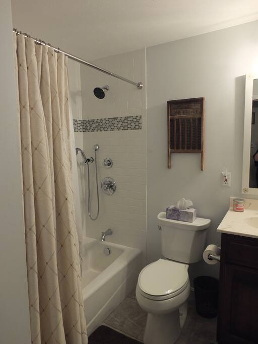 Private bath - tub and shower