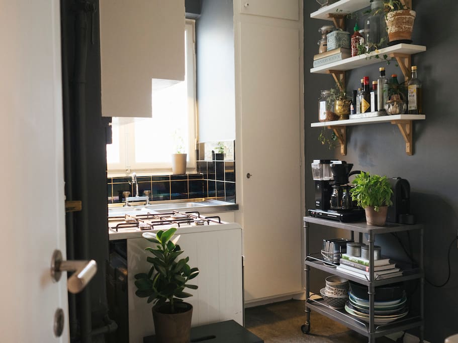 The kitchen.