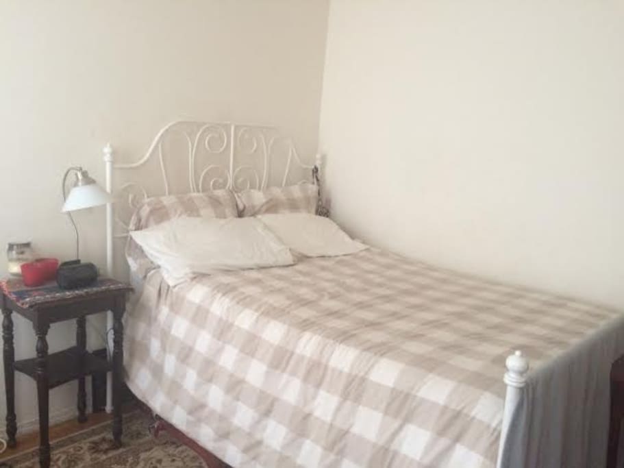Big bed and night stand