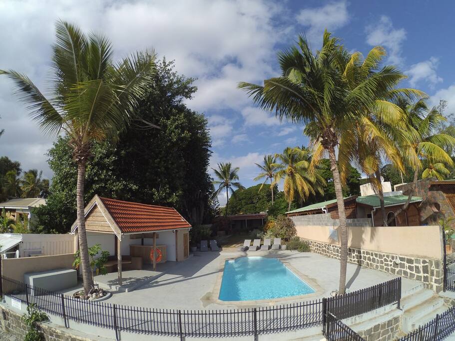 front view of the villa