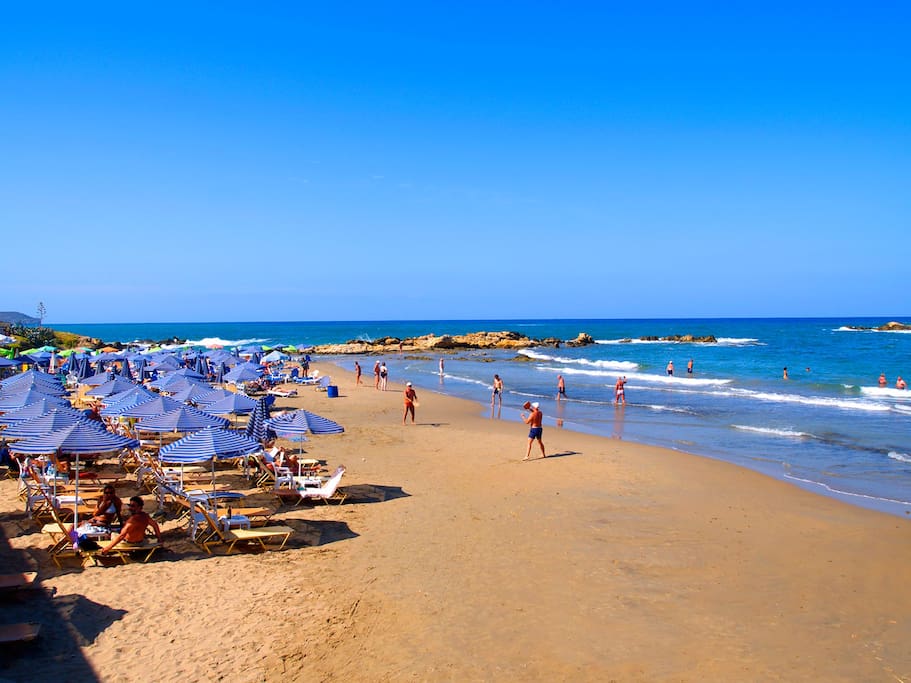 Just 300meters walking from our venue is Kalamaki beach. A part of 12.5km area of beautiful sunset beaches