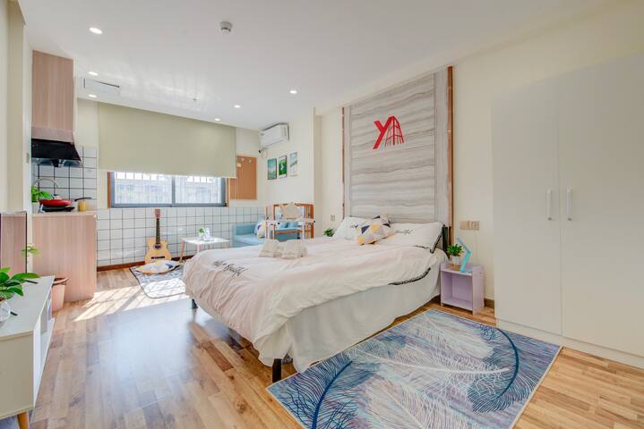 荷坳地铁站北欧简约风情怀公寓近港中文、信息学院、深北理三所大学（可做饭）整租房