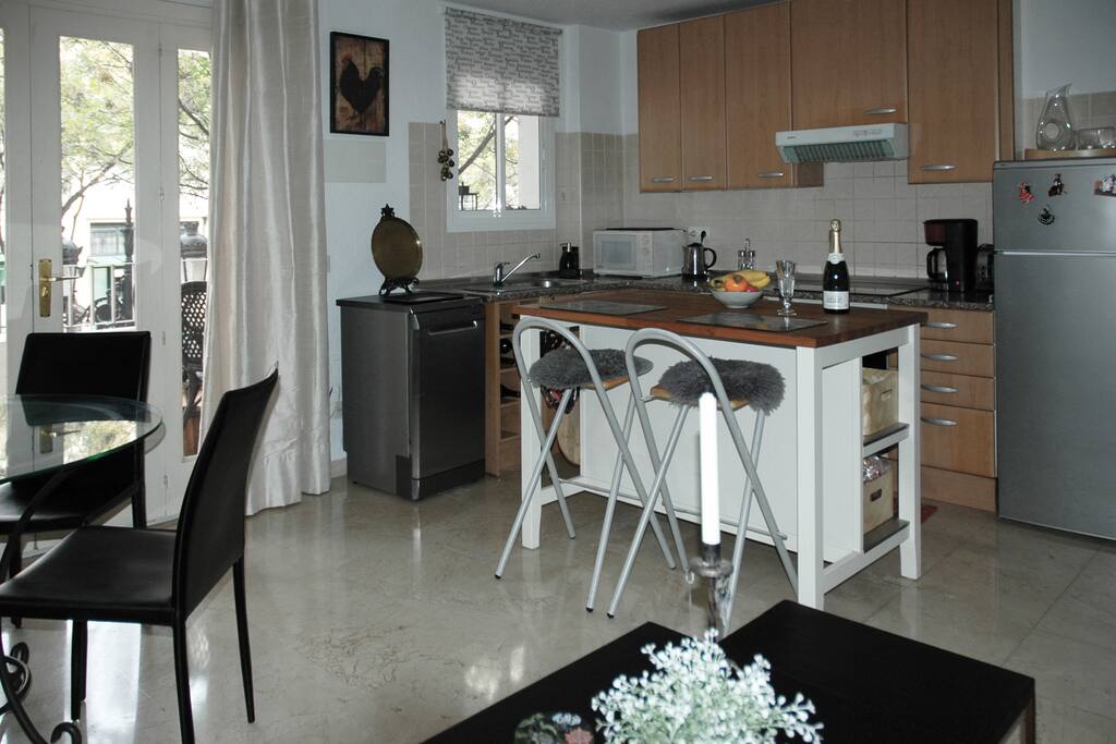 The kitchen is fully equipped