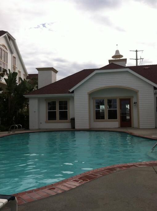 few steps from the pool