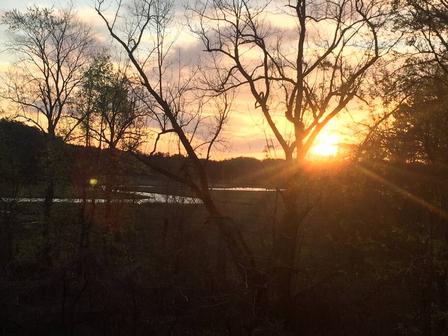 Sunrise over Queens Creek and the Capitol Landing