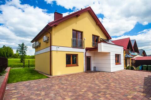Red modern apartment in Wieliczka