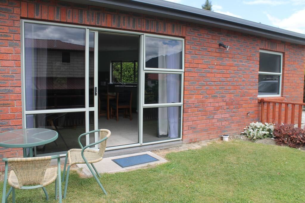 Lawn and outdoor seating
