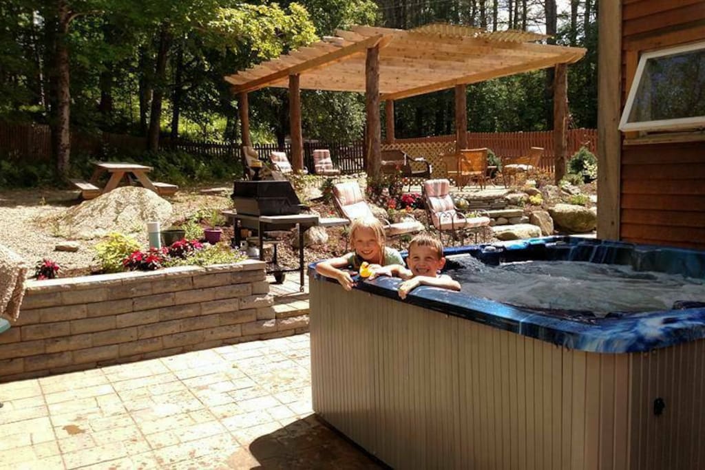 Hot Tub Fun! At our vacation home