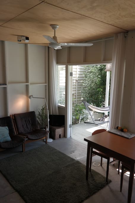 Living room and deck