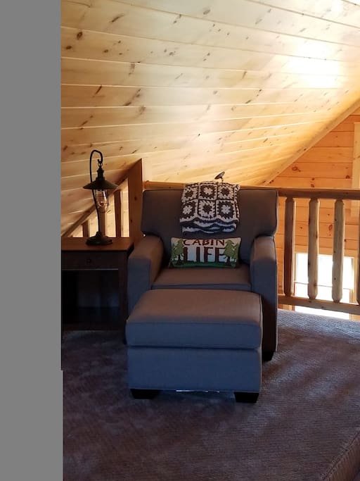 Reading nook in loft