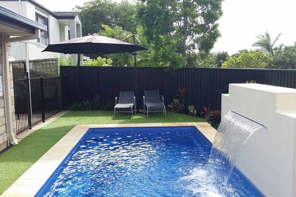 Fully fenced Ungrounded pool.