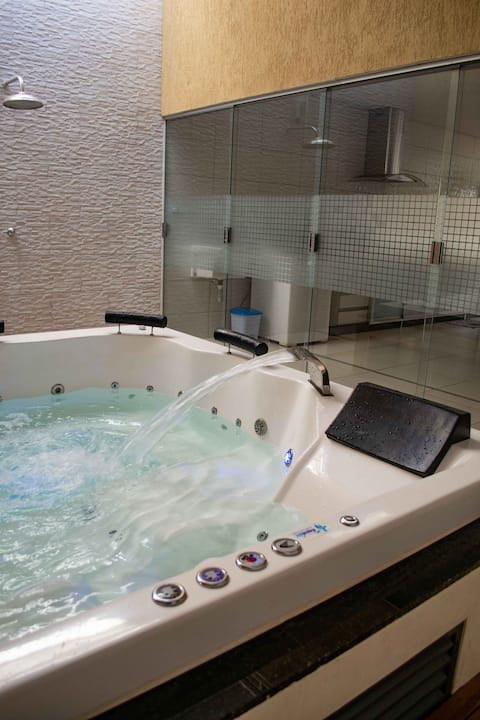 Open concept house with whirlpool