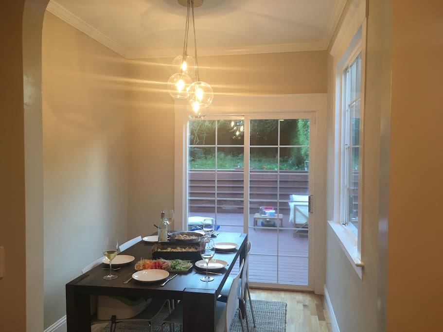 Dinning Room facing our backyard