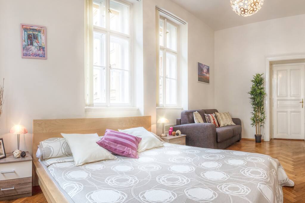 1 Bedroom: with king-size bed for two person and foldout sofa for two person.