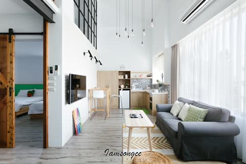 Easy Life - Nordic simple about six people (R03 two bedrooms and one hall with bathtub)